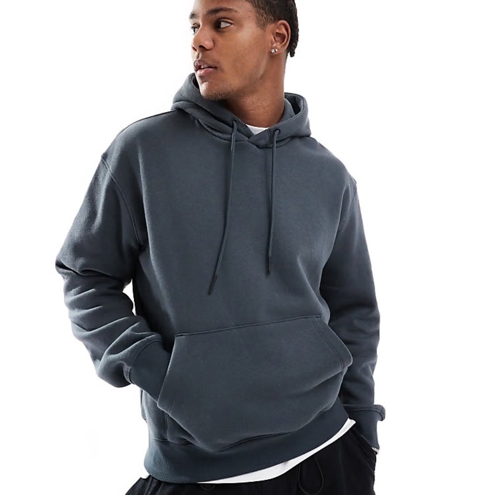 Bershka Basic Charcoal Chunky Lounge Hoodie Mens XL